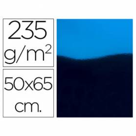 Cartulina liderpapel 50x65 cm 235g/m2 metalizada azul