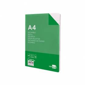 Recambio liderpapel a4 100 hojas 60g/m2 pauta 5ª 2.5mm con margen 4 taladros