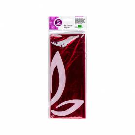 Papel celofan liderpapel 50x70 cm 22g/m2 bolsa de 5 hojas rosa