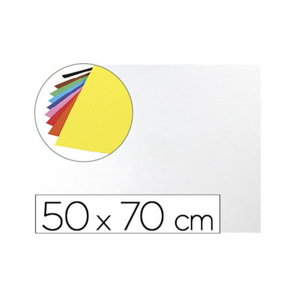 Goma eva ondulada liderpapel 50x70cm 2,2mm de espesor blanco