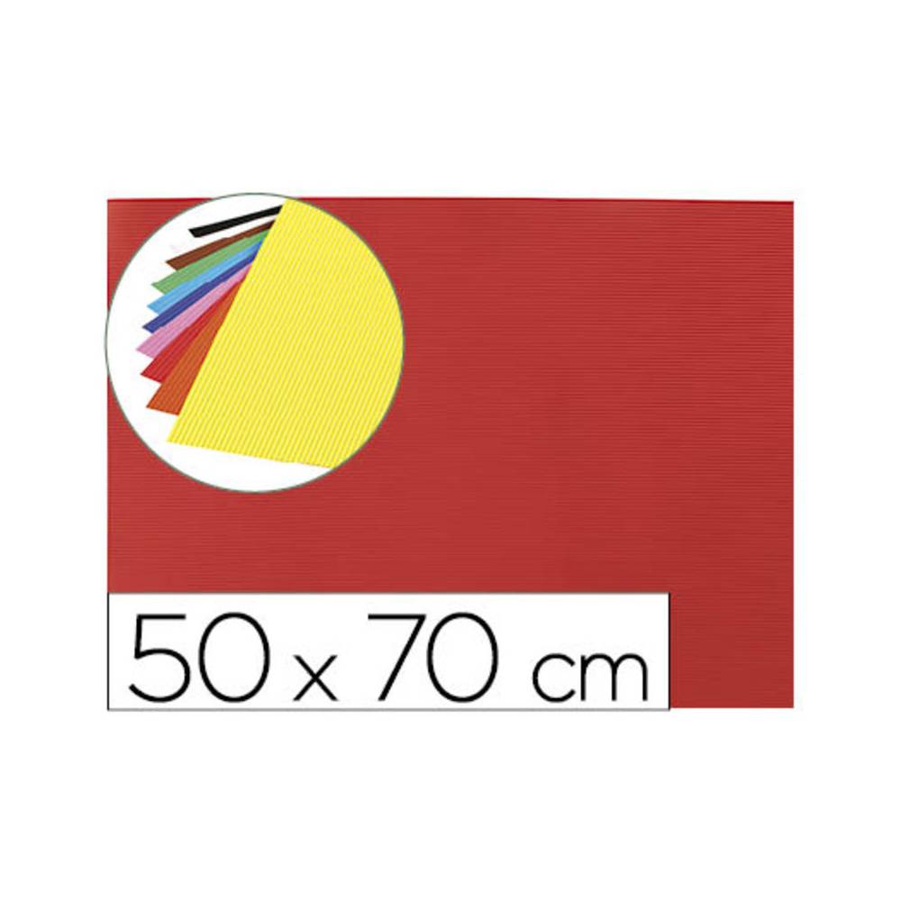 Goma eva ondulada liderpapel 50x70cm 2,2mm de espesor rojo