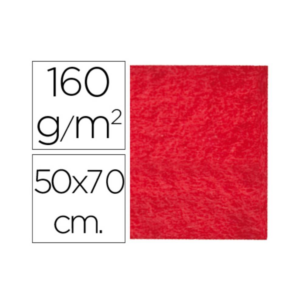 Fieltro liderpapel 50x70cm rojo 160g/m2