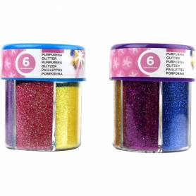 Purpurina liderpapel fantasia colores metalicos 6 colores surtidos bote de 120 gr