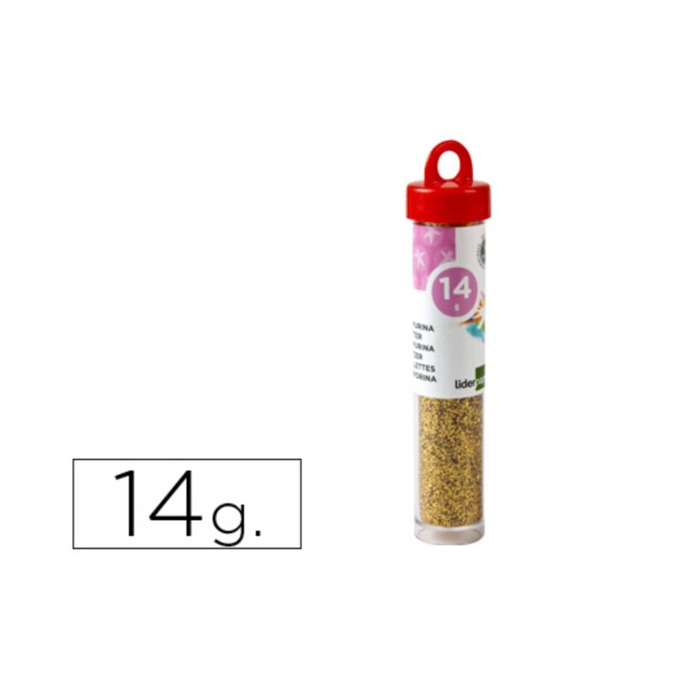 Purpurina liderpapel fantasia color oro bote de 14 gr