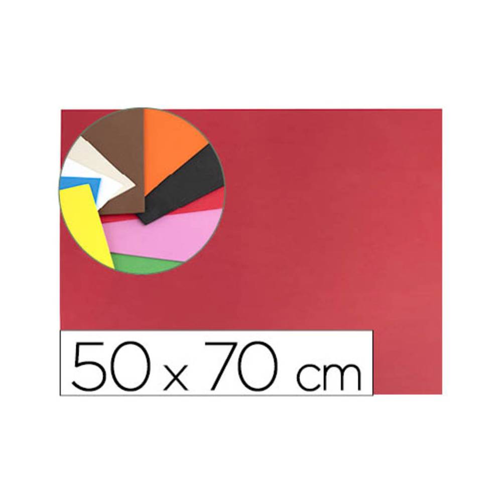 Goma eva liderpapel 50x70cm 60g/m2 espesor 1.5mm rojo