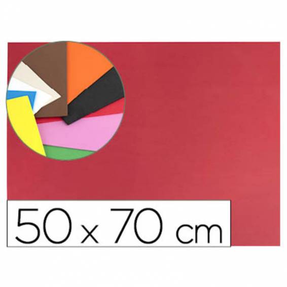 Goma eva liderpapel 50x70cm 60g/m2 espesor 1.5mm rojo