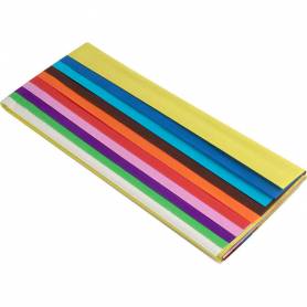 Papel seda liderpapel 52x76cm 18g/m2 bolsa de 10 hojas colores surtidos