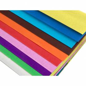 Papel seda liderpapel 52x76cm 18g/m2 bolsa de 10 hojas colores surtidos