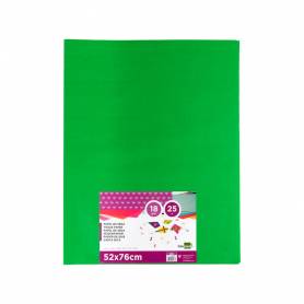 Papel seda liderpapel verde medio 52x76 cm 18 gr paquete de 25 hojas