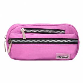 Bolso escolar liderpapel portatodo ovalado 3 bolsillos violeta pastel 195x40x100 mm