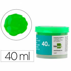 Tempera liderpapel escolar 40 ml verde claro