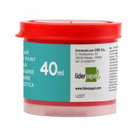 Tempera liderpapel escolar 40 ml rojo