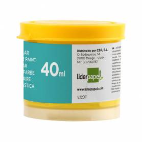 Tempera liderpapel escolar 40 ml amarillo