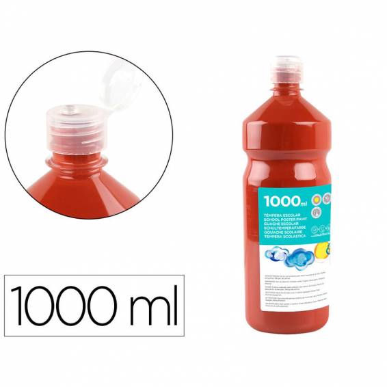 Tempera liquida liderpapel escolar 1000 ml marron