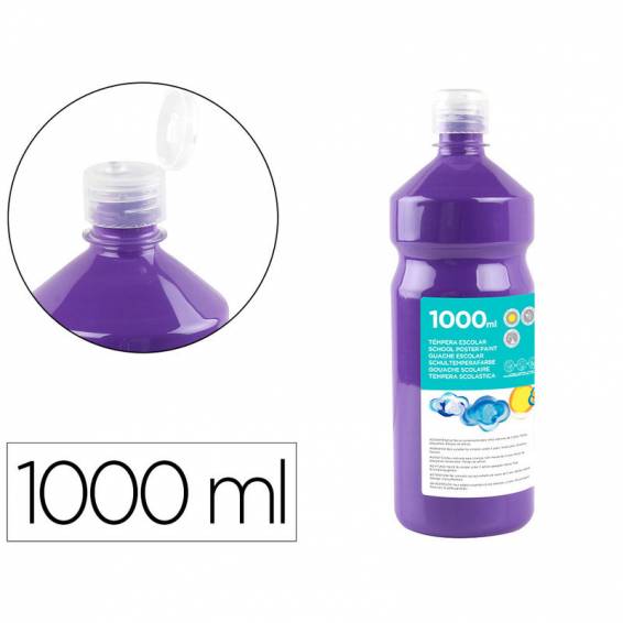 Tempera liquida liderpapel escolar 1000 ml violeta