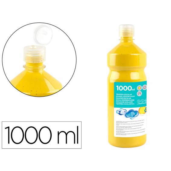 Tempera liquida liderpapel escolar 1000 ml amarillo