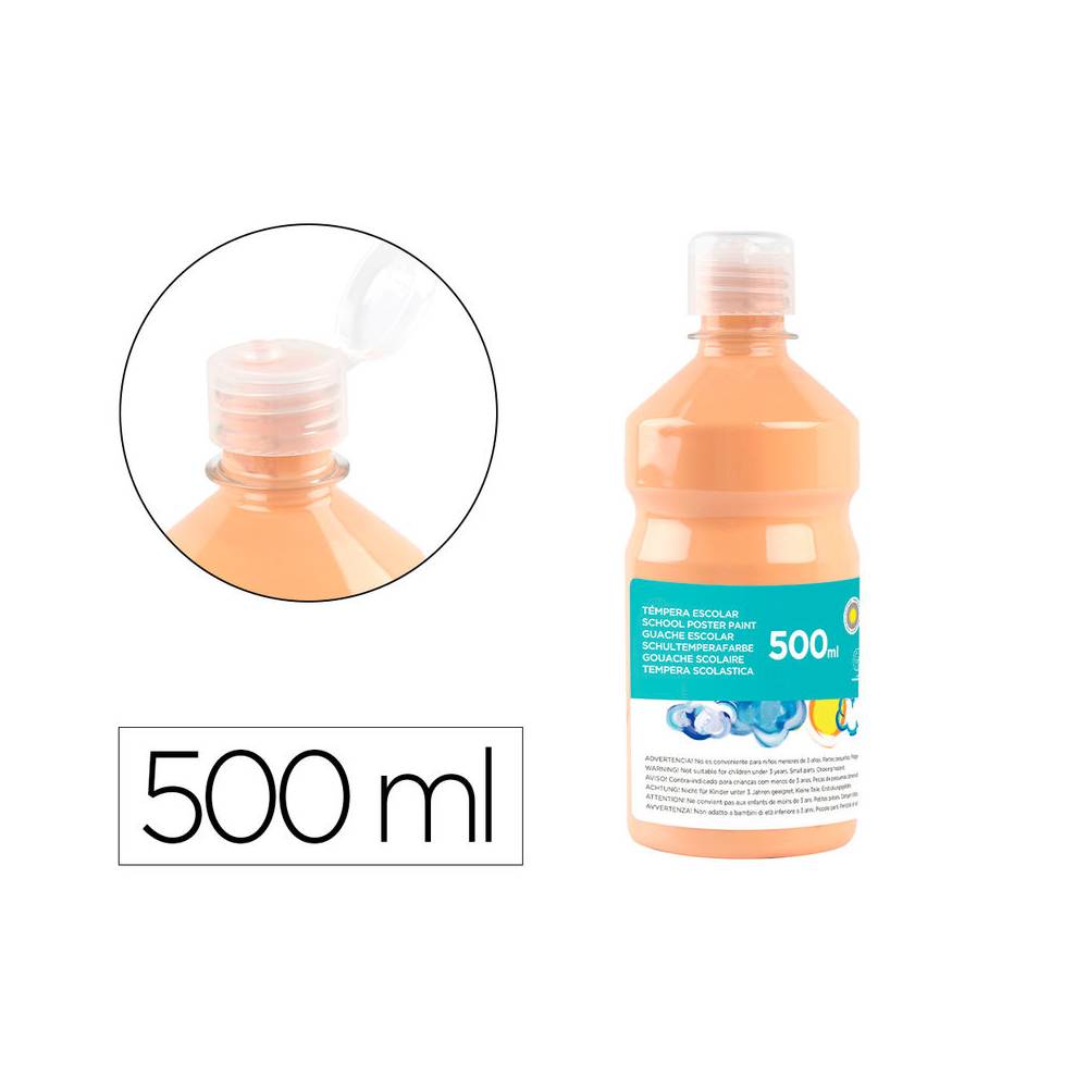 Tempera liquida liderpapel escolar 500 ml carne