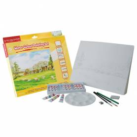 Set acuarela lidercolor contiene 10 laminas acuarela 27x38cm 1 paleta plast 12x12ml1 sacapunt 1 perfilador 1 goma