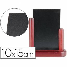 Pizarra negra liderpapel doble cara de madera con superficie para rotuladores tipo tiza 10x15cm