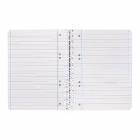 Cuaderno espiral liderpapel a5 micro smart tapa blanda 80h60gr horizontal 7mm doble margen 6 taladros colores