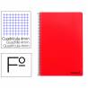 Cuaderno espiral liderpapel folio smart tapa blanda 80h 60gr cuadro 4mm con margen color rojo - BF96