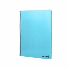 Cuaderno espiral liderpapel folio smart tapa blanda 80h 60gr horizontal 8mm con margen colores surtidos