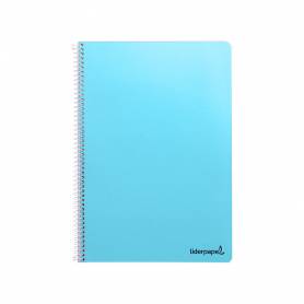 Cuaderno espiral liderpapel folio smart tapa blanda 80h 60gr rayado montessori 5mm con margen colores surtidos