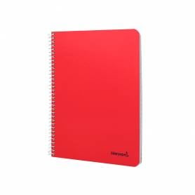 Cuaderno espiral liderpapel cuarto smart tapa blanda 80h 60gr 3mm con margen colores surtidos