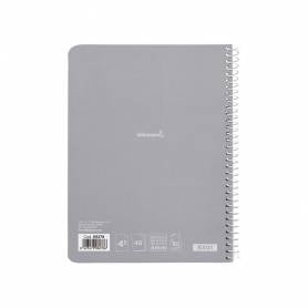 Cuaderno espiral liderpapel cuarto smart tapa blanda 40h 60gr cuadro 4mm con margen colores surtidos