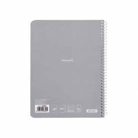 Cuaderno espiral liderpapel cuarto smart tapa blanda 80h 60gr horizontal 8mm con margencolores surtidos