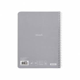 Cuaderno espiral liderpapel cuarto smart tapa blanda 80h 60gr pauta 2,5mm con margen colores surtidos