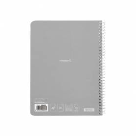 Cuaderno espiral liderpapel cuarto witty tapa dura 80h 75gr cuadro 8mm con margen colores surtidos