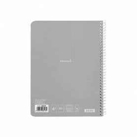 Cuaderno espiral liderpapel cuarto witty tapa dura 80h 75gr rayado montessori 3,5 mm colores surtidos