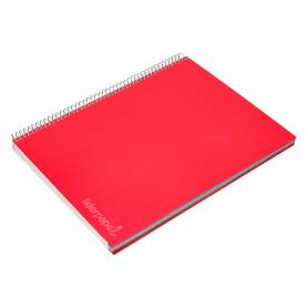 Cuaderno espiral liderpapel a4 micro jolly tapa forrada 140h 75 gr cuadro 5mm 5 bandas4 taladros colores surtidos