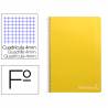 Cuaderno espiral liderpapel folio witty tapa dura 80h 75gr cuadro 4mm con margen color amarillo - BV01