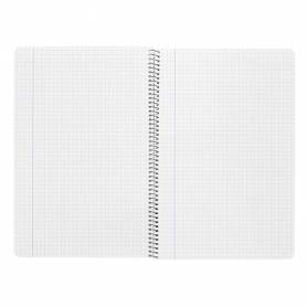 Cuaderno espiral liderpapel folio witty tapa dura 80h 75gr cuadro 4mm con margen color negro