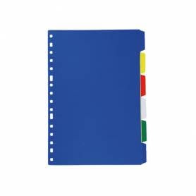 Separador liderpapel plastico juego de 6 separadores folio 16 taladros