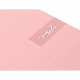 Cuaderno espiral liderpapel a4 micro crafty tapa forrada 120h 90 gr cuadro 5 mm 5 bandas 4 colores color rosa