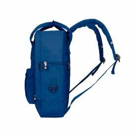 Cartera antartik mochila 2 asas y bolsillos exteriores azul 300x115x390 mm