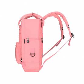 Cartera antartik mochila 2 asas y bolsillos exteriores coral 300x115x390 mm