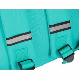 Cartera antartik mochila 2 asas y bolsillos exteriores menta 300x115x390 mm