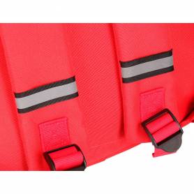 Cartera antartik mochila 2 asas y bolsillos exteriores rojo 300x115x390 mm