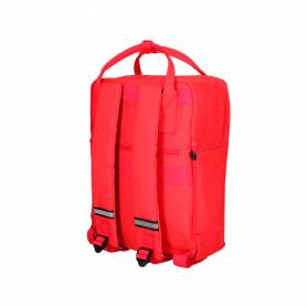 Cartera antartik mochila 2 asas y bolsillos exteriores rojo 300x115x390 mm