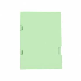 Subcarpeta liderpapel folio verde tres uñeros plastificada 160g/m2