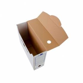 Caja archivo definitivo liderpapel ecouse carton 100% reciclado folio prolongado 388x275x116mm 340g/m2