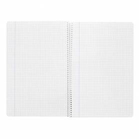 Cuaderno espiral liderpapel folio witty tapa dura 80h 75gr cuadro 4mm con margen color celeste