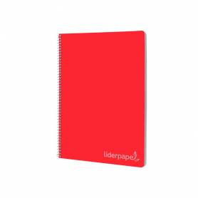 Cuaderno espiral liderpapel folio witty tapa dura 80h 75gr rayado horizontal 8mm con margen colores surtidos