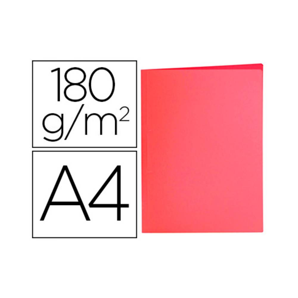 Subcarpeta liderpapel a4 rojo pastel 180g/m2