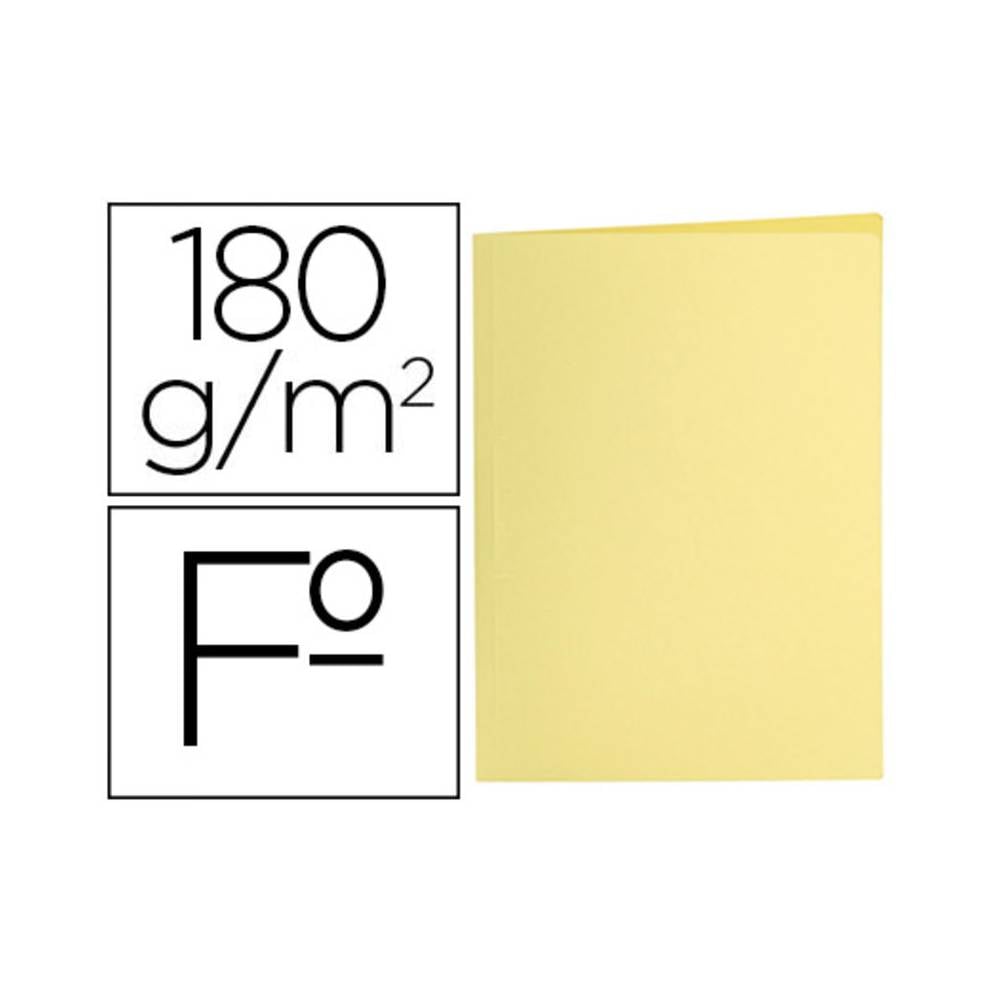 Subcarpeta liderpapel folio amarillo pastel 180g/m2