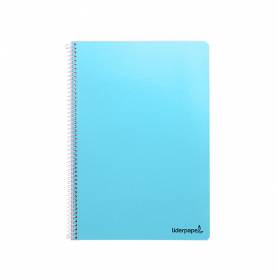 Cuaderno espiral liderpapel folio smart tapa blanda 80h 60gr cuadro 5 mm con margen colores surtidos